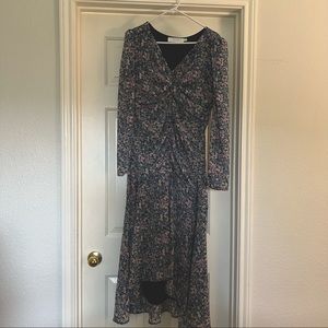 Floral dress puff shoulders